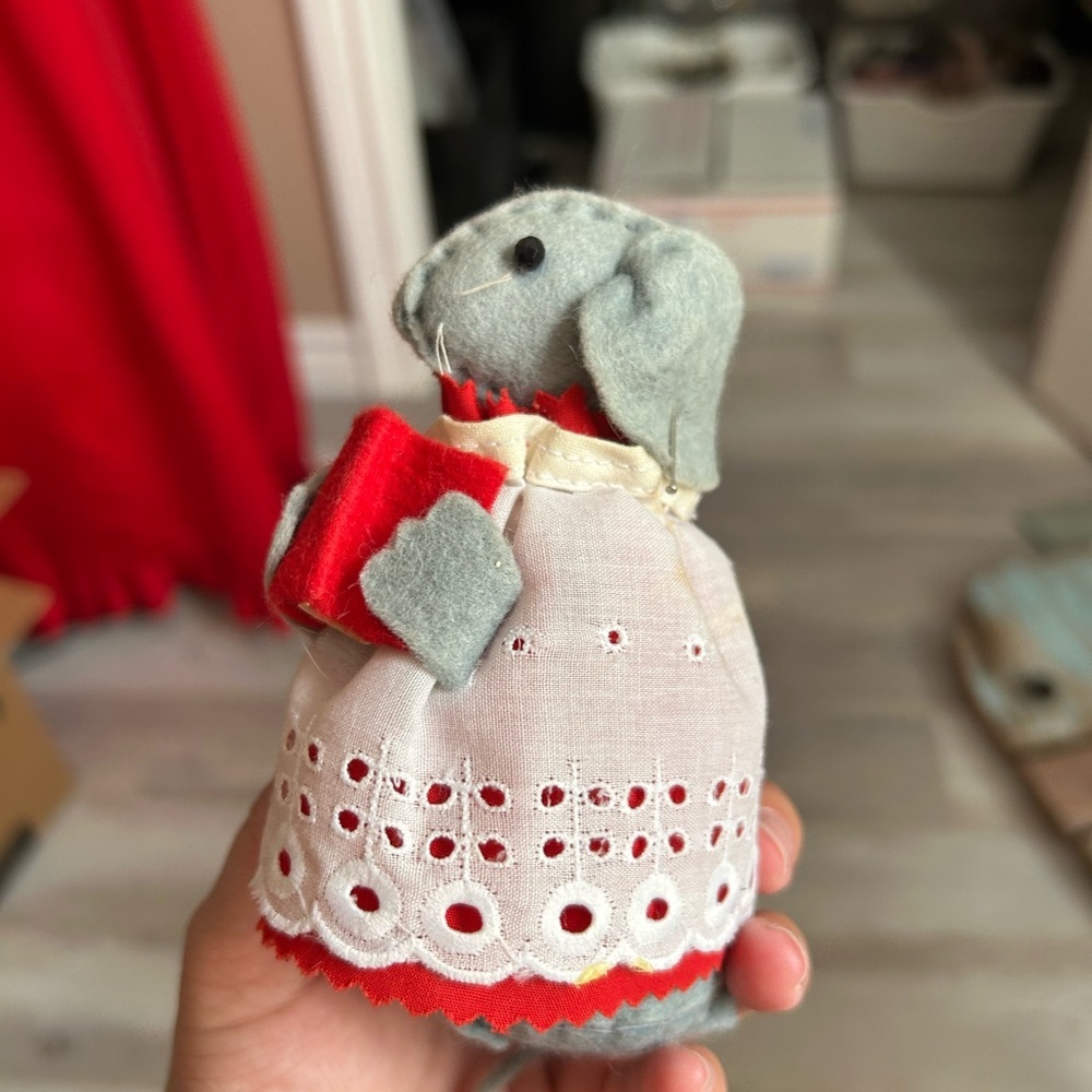 4/$50 Christmas vintage mouse ornament DIY felt 🐭 - Picture 4 of 9